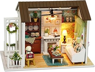 Faono maison de poupée miniature en bois 3d réaliste, ensemble de meubles