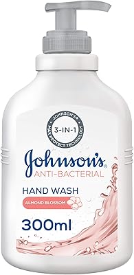 Savon liquide antibactérien pour les mains johnson's au parfum de fleur d'amandier, 300