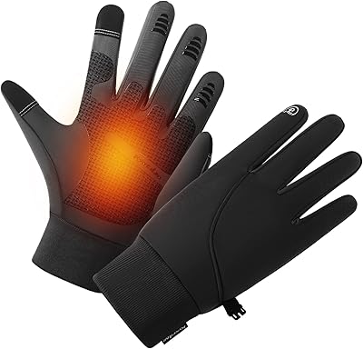 Gants d'hiver pour hommes, gants thermiques imperméables pour gants de course par temps
