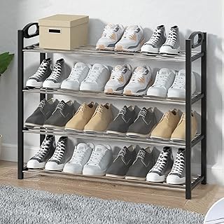 Étagère à chaussures organisateur de chaussures autoportant 4 couches étagère d'armoire rangement
