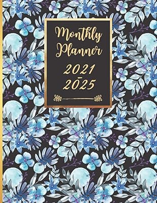 Planificateur mensuel 2021-2025 : planificateur mensuel sur cinq ans | organisateur d'agenda calendrier