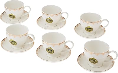 Ensemble de tasses à thé et soucoupes istkan peu profondes de sultan design