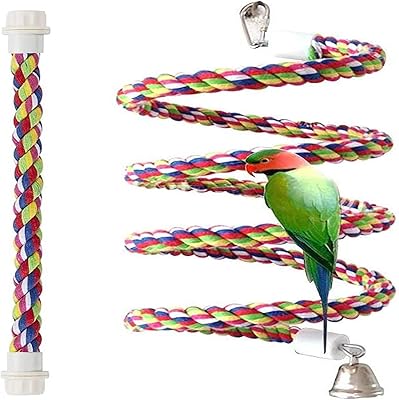 Ensemble de jouets en corde pour oiseaux en deux pièces the white shop