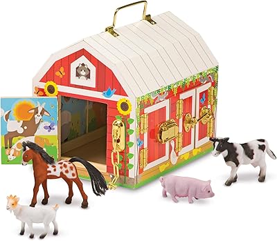 Jeu de grange melissa & doug latch - activité sensorielle, jeu de porte