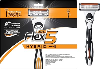 Rasoir jetable bic titanium flex 5 pour hommes cinq lames paquet de 10