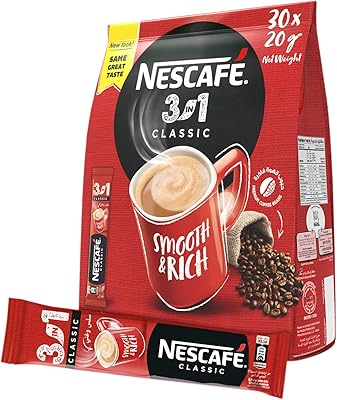 Mélange de café nescafé classic 3 en 1, 30 sachets, 20 g