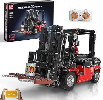Ensemble de jouets de construction de camion à fourche mold king, jouet