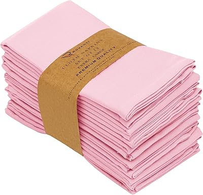 Lot de 12 serviettes en tissu rovanti, 18 x 18 pouces, serviettes