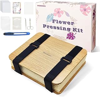 Wron kit de pressage de fleurs professionnel, presse à feuilles de plantes, 6