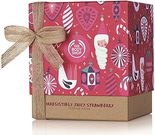 Coffret cadeau fraise the body shop, hydrate et adoucit la peau, enrichi