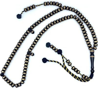 Masbaha (chapelet) de kok avec cuivre. chapelet en bois de kok avec cuivre