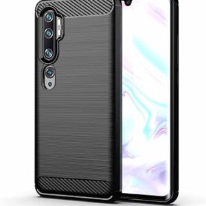 Coque anti-chute pour xiaomi mi note 10 pro, fibre de carbone brossée, design en tpu ultra fin et caoutchouc souple - noir. L'alternative e-commerce intelligente au Sénégal : Diaytar
