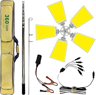 Projecteur de canne de camping télescopique extérieur à 360 ° 120 w