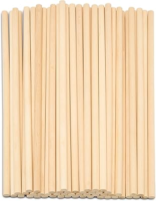 Bâtons de cheville en bois - 3/8 x 12 pouces, bâtons en bois
