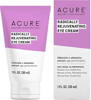 Crème pour les yeux rajeunissante radicale acure | 100 % végétalienne fournit un soutien