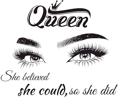 3 feuilles d'autocollants muraux en vinyle amovibles citation inspirante «elle croyait pouvoir le faire, alors elle l'a fait» magnifique design de cils pour chambre (style classique). Le meilleur rapport qualité-prix du web sénégalais sur Diaytar