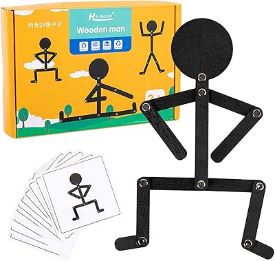 Stickman toys en bois montessori mr. flex coordination toy jouets