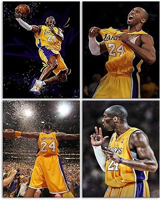 Affiche d'art mural sur toile hd kobe bryant black mamba affiche de sport