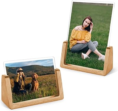 Cadre photo tapping die 4x6 paquet de 2 cadres rustiques en bois