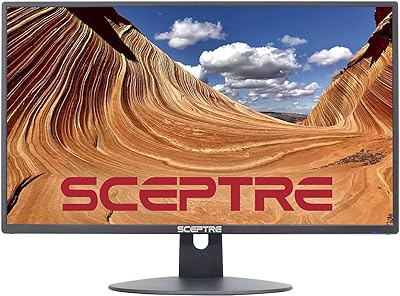 Moniteur led professionnel fin skepter 24 pouces, 75 hz, 1080p, 2 haut-parleurs hdmi