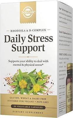 Capsules végétariennes solgar daily stress support, 60 capsules végétariennes - renforce la résistance