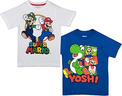 Super mario bros. kart et ses amist-shirt imprimé à manches courtes pour garçon