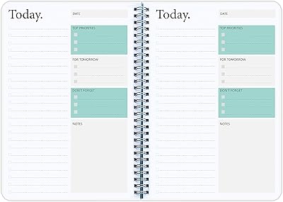 Cahier de planification quotidienne de productivité kaisen, 5,7 x 8 pouces, couverture flexible
