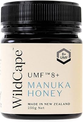 Miel de manuka de nouvelle-zélande wildkeep certifié umf 8+, mgo 182+, 250g