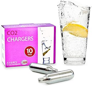 Chargeurs de soda impackable kilnery objects (ico), acier, argent, 3,89" x 3,81" x