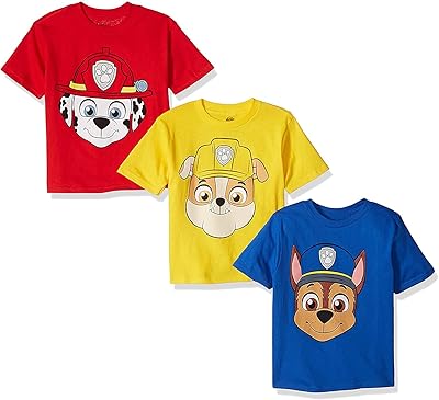 T-shirts nickelodeon paw patrol pour garçons, lot de 3