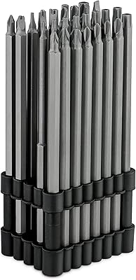 Niko 10224a jeu d'embouts de sécurité extra longs 1/4", jeu d'embouts de tournevis