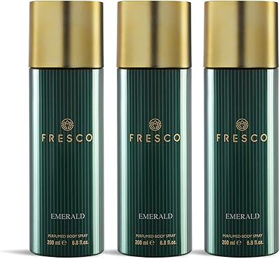 Brume corporelle parfumée fresco emerald, 200 ml, paquet de 3