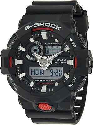 Montre de sport pour hommes en résine analogique-numérique ga-700-1b