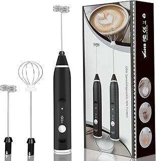 Mousseur à lait électrique portable fostoy rechargeable, port usb réglable à 3 vitesses