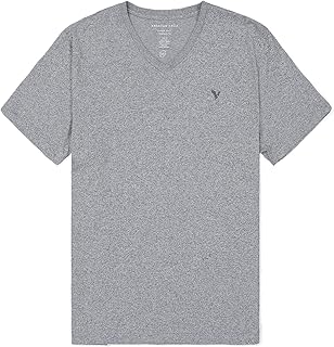 T-shirt basique à manches courtes et col en v american eagle pour hommes