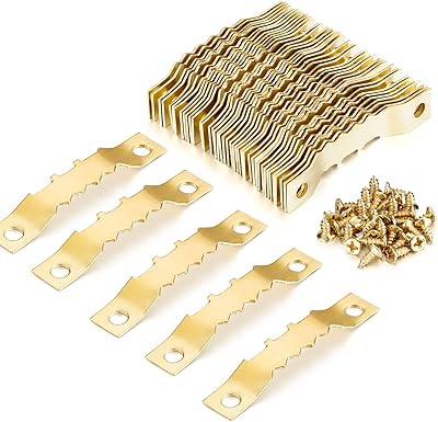 Ensemble de cintres pour cadre photo avec vis (or) 50 supports luxe