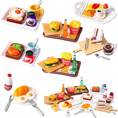 Ensemble de jeu de nourriture miniature de 38 pièces, accessoires pour maison