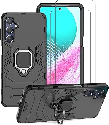 Coque zed moon pour samsung galaxy m54 5g avec protecteur d'écran en verre