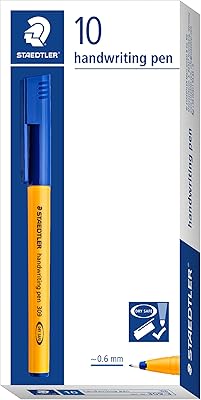 Stylo d'écriture stedtler 309-3 en boîte de 10 pièces - bleu
