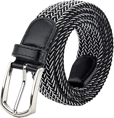 Zumzup unisexe ceinture élastique tissu tissé décontractée femmes aiguille boucle