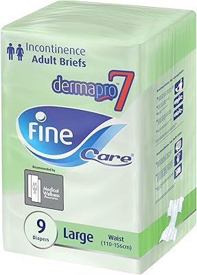 Un paquet de 9 couches pour adultes fine care (avec technologie dermapro) adaptées