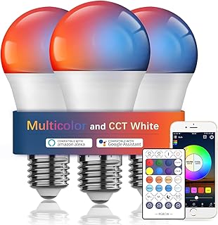 Ampoules led wifi, 10 w rgbcw, ampoules intelligentes à changement de couleur, 800