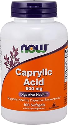 Acide caprylique now foods - 600 mg (100 gélules)
