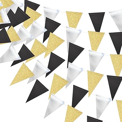 Bannières de drapeaux triangulaires, bannières multicolores, 3 bannières triangulaires vintage de 30 m