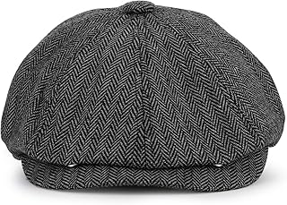 Chapeau plat baker boy - 8 panneaux à chevrons becky tweed gatsby irish