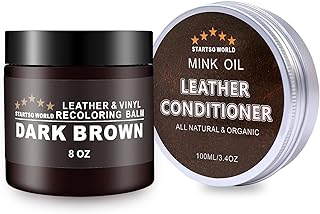 Après-shampooing de recoloration du cuir avec huile de vison kit de réparation