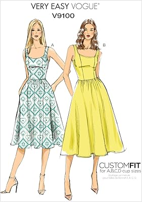 Fuji patterns 9100 a5, robe pour femme, tailles 6-8-10-12-14, drap fin, multicolore