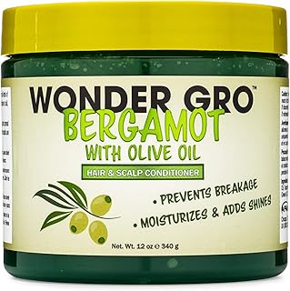 Après-shampoing pour cheveux et cuir chevelu à l'huile d'olive bergamote wonder gro