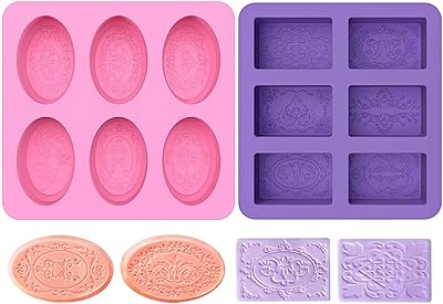 Moules à savon en silicone aramex lot de 2 moules à savon à