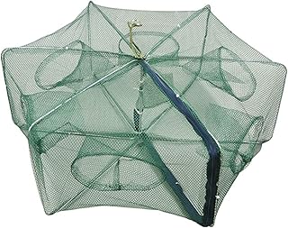 Filet de pêche pliable portable automatique à 6 trous pour attraper des crevettes
